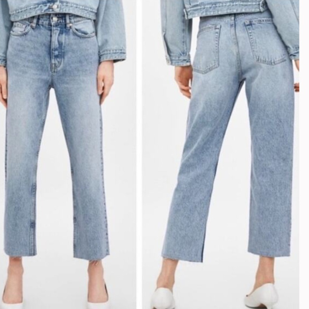 Zara Light Blue Straight Leg Jeans
